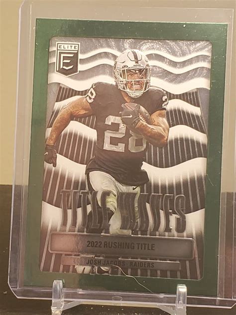 Donruss Elite Josh Jacobs Title Waves Green Sp Raiders Tw