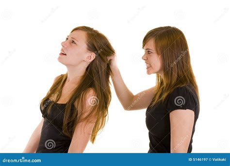 Beautiful Young Ladies Fighting Royalty Free Stock Photography - Image: 5146197