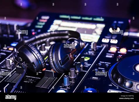 Pioneer Rdj Rx Dj Deck During A Gig February 2018 Stock Photo Alamy