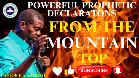 POWERFUL PROPHETIC DECLARATIONS WITH PRAYERS FROM THE MOUNTAIN TOP