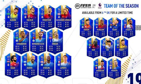 Fifa 19 Premier League Team Of The Season