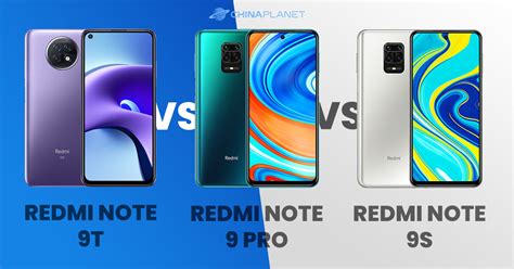 Porovnanie Redmi Note 9t Vs Redmi Note 9 Pro Vs Redmi Note 9s