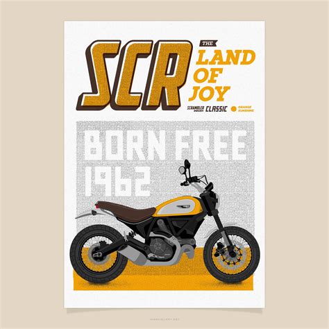 Vintage Scrambler Ducati Poster