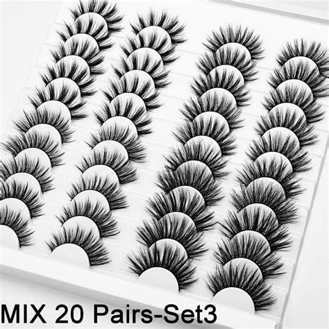 Buy Style Pairs Multipack Natural False Eyelashes Soft Cross Mink