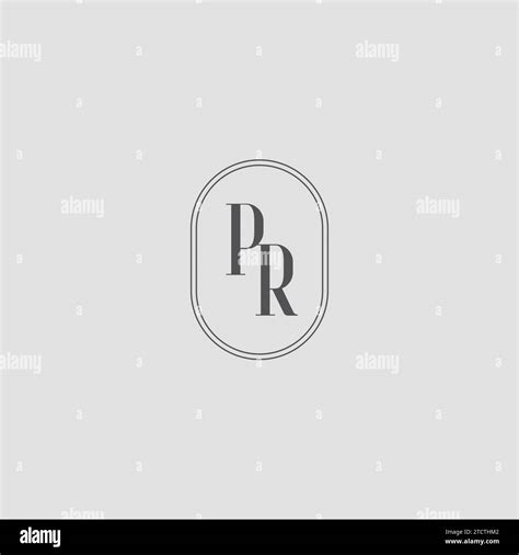 Initial Pr Wedding Monogram Logo Design Vector Graphic Stock Vector