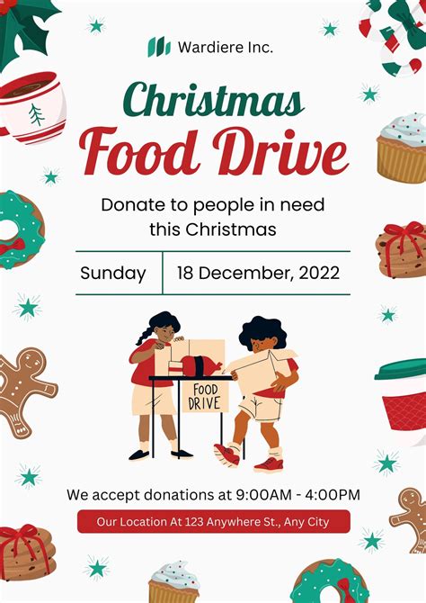 Christmas Food Drive Flyer