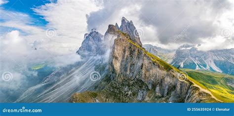 Amazing Landscape Of The Dolomites Alps Location Odle Mountain Range