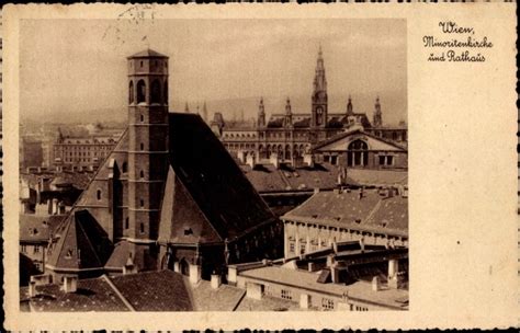 Ansichtskarte Postkarte Wien Innere Stadt Minoritenkirche Rathaus