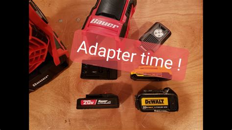 Dewalt 20v Battery To Bauer 20v Tool Adapter Youtube