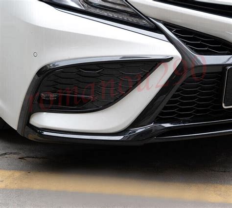 For Toyota Camry SE XSE 2021 22 Glossy Black Front Bumper Moulding