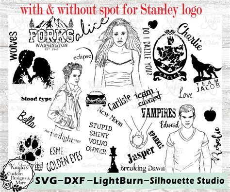 Twilight Saga Movies Theme Svg Tumbler Template Digital Download
