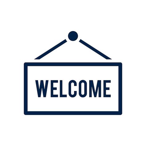 Premium Vector The Welcome Icon Invite Symbol Flat Vector Illustration