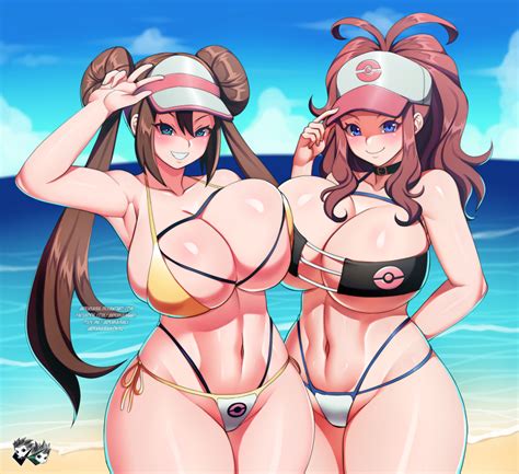 Hentai Busty Girls Aged Up Alluring Alternate Breast Size Beach Big