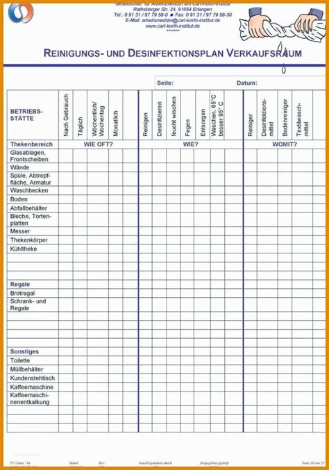 Haccp Reinigungsplan Vorlage 11 Lösungen Sie Berücksichtigen Müssen