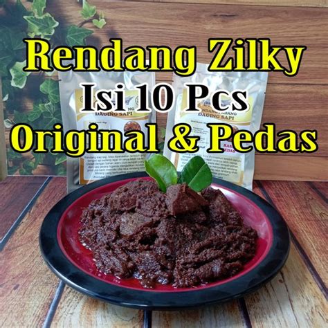 Jual Rendang Zilky Isi Pcs Daging Sapi Khas Asli Padang Minang