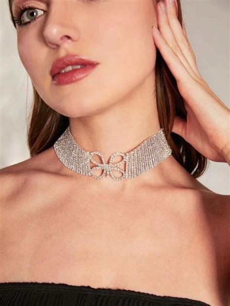 Naszyjnik Srebrny Choker Z Cyrkoniami Z Kwiatem 12794346647 Allegro Pl