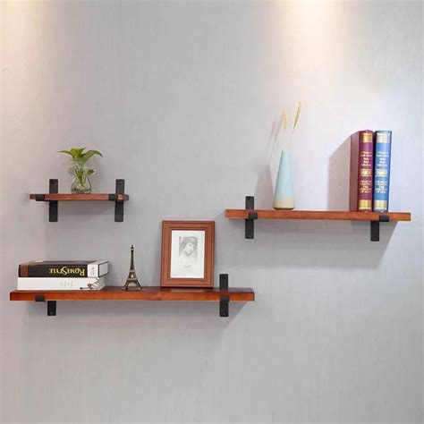 wall shelf straight partition wall bookshelf solid wood shelf