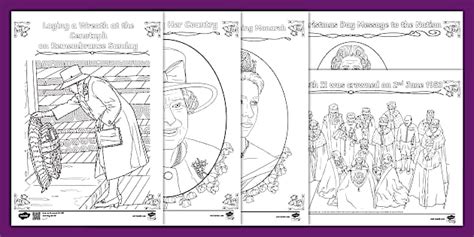 Free Ks2 Remembering Queen Elizabeth Ii Colouring Pages Twinkl