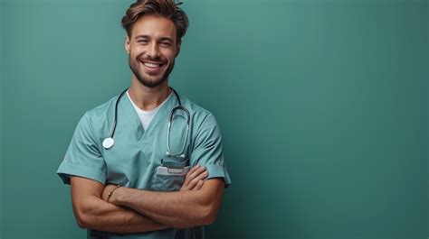 Premium Photo A Man With A Stethoscope Around His Neck