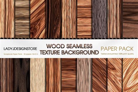 Wood Digital Textures Paper Pack Graphic By Ladyjdesignstore · Creative Fabrica