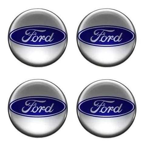 4 Emblema Adesivo Calota Ford Ka Fiesta Resinado Prata 48mm MercadoLivre