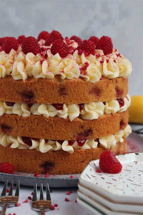 Lemon And Raspberry Cake Janes Patisserie