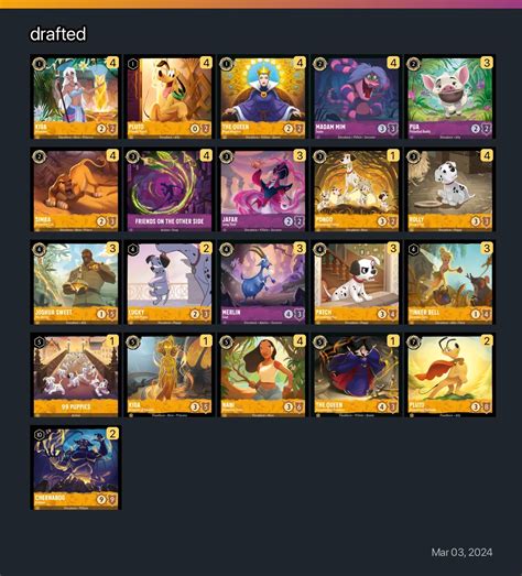 drafted Lorcana Deck • Lorcana.GG