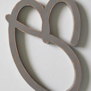 Letter J Wooden Letters 8 Inch Cut Out Letters Cursive Etsy