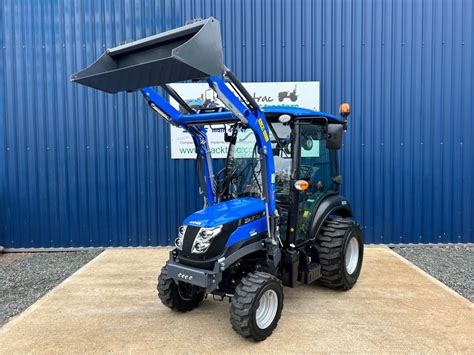 New Solis 26 Hst Compact Tractor With Cab Loader And Hydraulic Grab Bucket