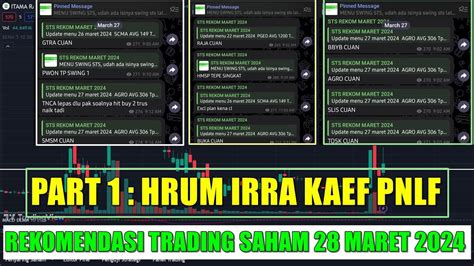 PART 1 Rekomendasi Swing Trading Scalping Saham Hari Kamis 28 Maret