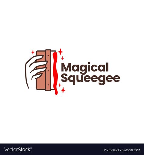 Magic Squeegee Screen Printing Hand Logo Icon Vector Image