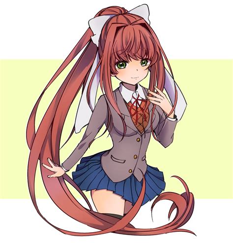 Monika Doki Doki Literature Club Image 2636280 Zerochan Anime