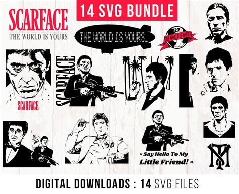 Scarface Svg Scarface Svg Bundle Scarface Poster Scarface Etsy