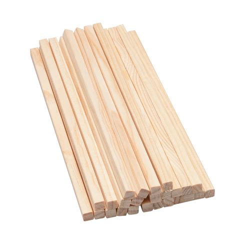 Mendi 25 Wooden Stick Square 9 84 X 0 31 Amazon Co Uk Home Kitchen