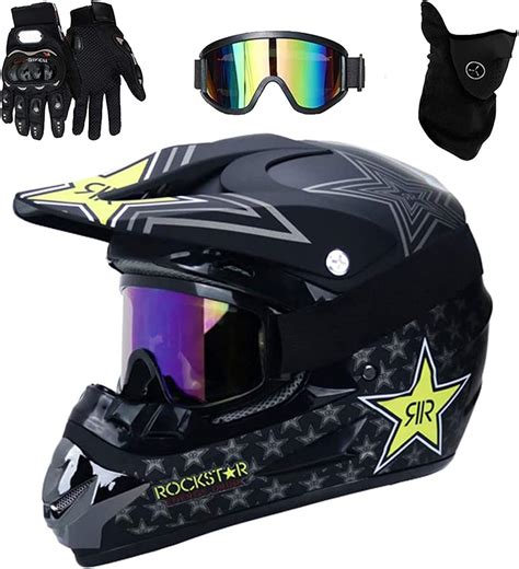 Uigjiog Fullface Helm Mtb Black Motocross Helm Kinder F R Mountainbike