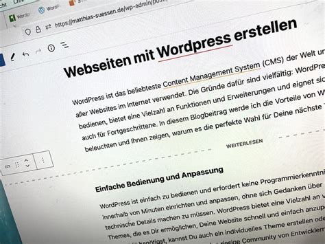 Webseiten mit WordPress perfekte Wahl für Anfänger und