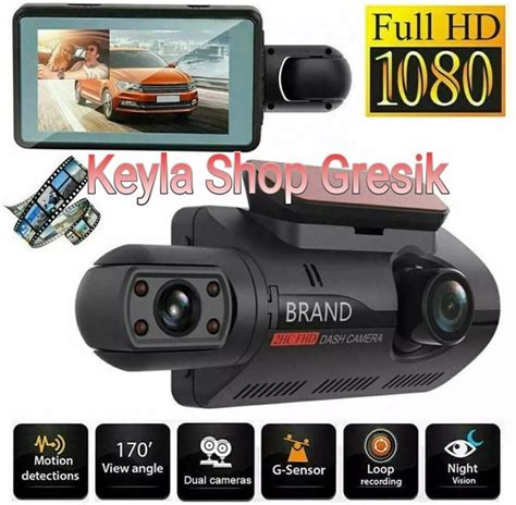 Jual Gresik 2 Kamera Mobil Dashcam 3 Inch Nightvision Bagian Dalam