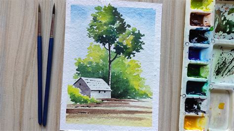 Simple Watercolor House Painting Tutorial For Beginners Paint With