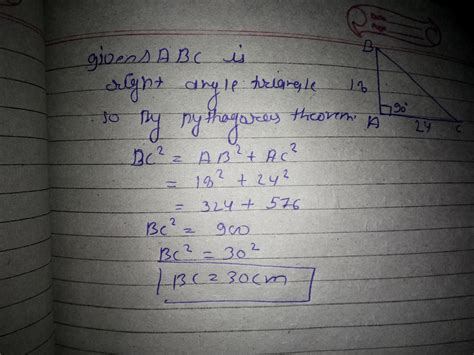 Triangle Mathrm ABC Is Right Angled Vertex A Calculate The