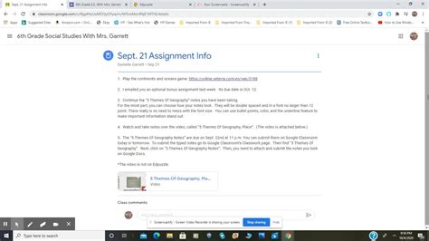 How To Find Assignments 6th Grade S S YouTube