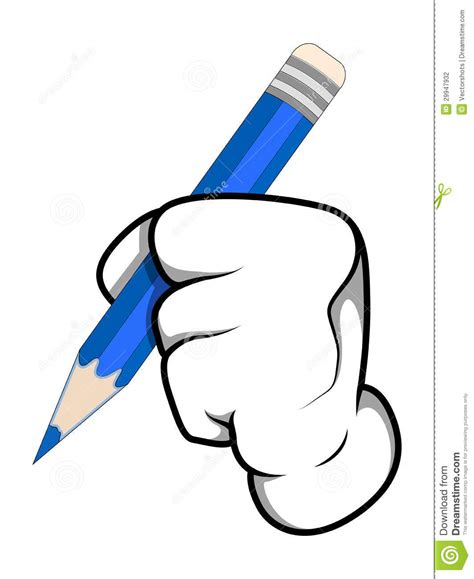 Cartoon Hand - Writing - Vector Illustration Stock Vector - Image: 29947932