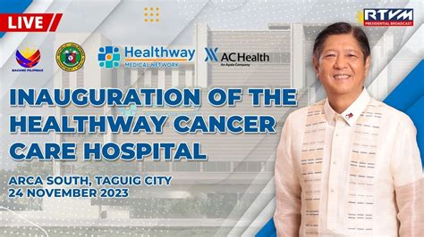 Inauguration Of The Healthway Cancer Care Hospital 11 24 2023 YouTube