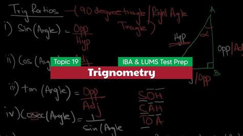 Topic Math Trigonometry Iba Lums Test Prep Youtube