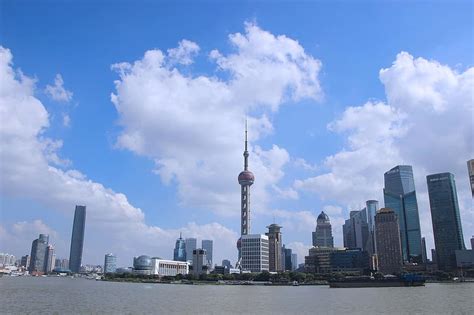 Building Oriental Pearl Tower Sky Cloud North Bund Pudong