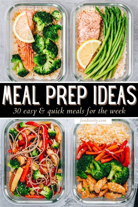 30 Meal Prep Ideas - Easy Make-Ahead Meals For The Week - Foodiosity