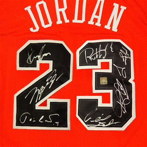 Chicago Bulls // Michael Jordan + Team Signed Chicago Bulls Red Jersey ...