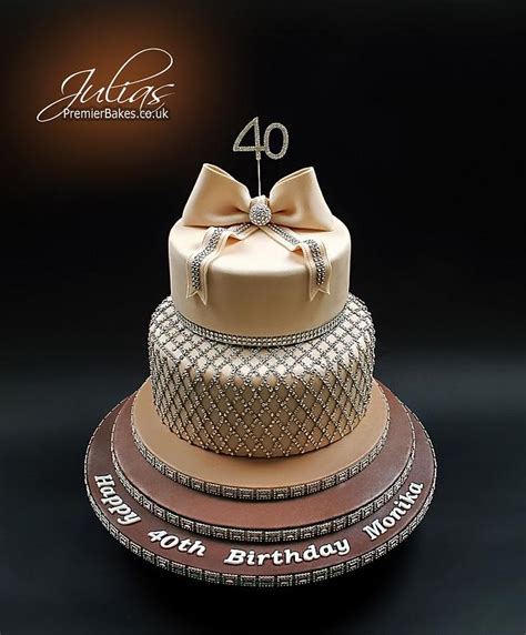 40th Birthday Cake Decorated Cake By Premierbakes Cakesdecor