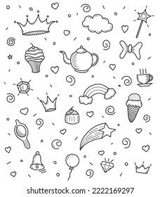 Collection Cute Hand Drawn Symbols Vector Stock Vector (Royalty Free) 2222169297 | Shutterstock