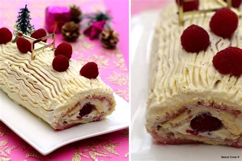 Bûche Chocolat Blanc Framboises Les Chocomaniaks