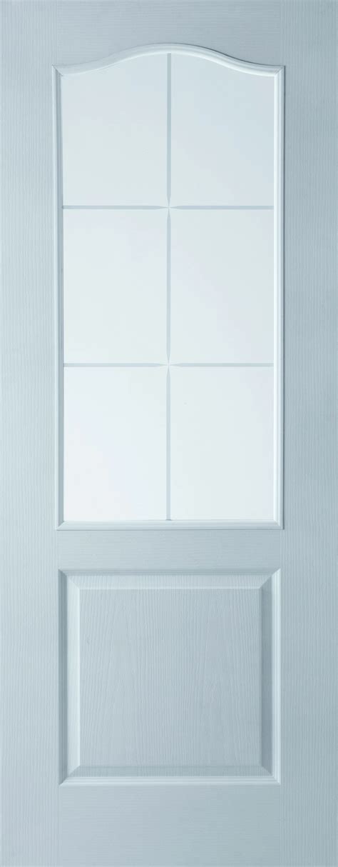 2 Panel Arched 6 Lite Pre Painted White Internal Door H1981mm W